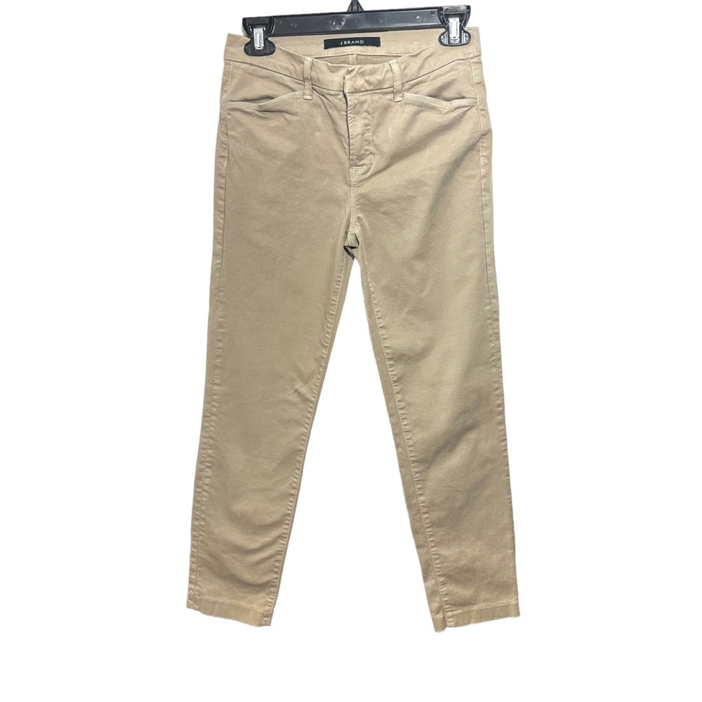 J Brand Women's Sz 26 Kailee Slim Fit Cropped Trouser Pants Tan Made In USA